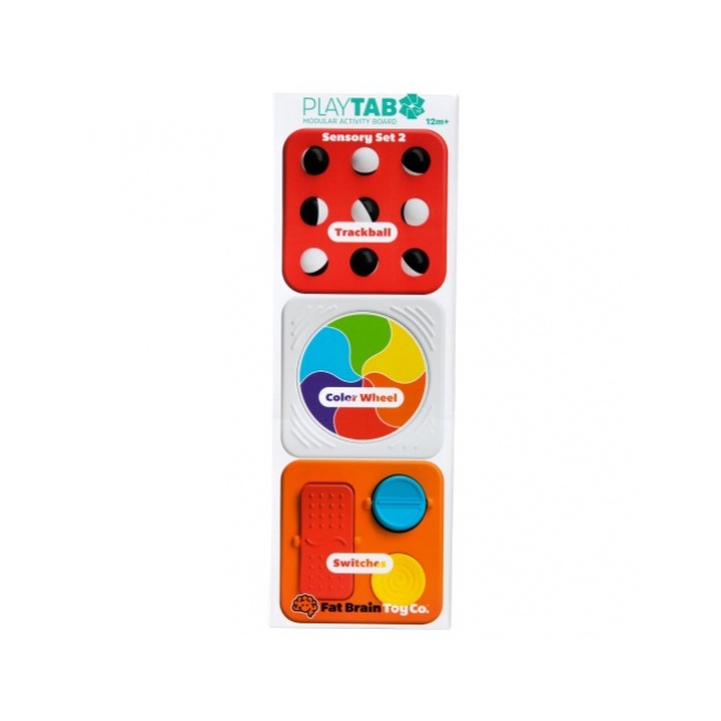 Zestaw 2 Sensorycznych Kwadratów z Biało-Czarnymi Kuleczkami PlayTab