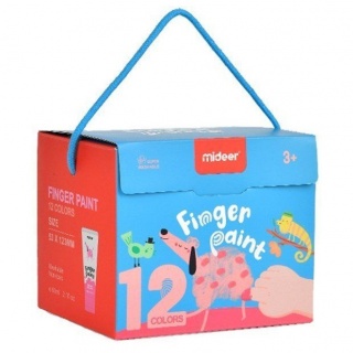 Farby do malowania palcami mideer – 12 kolorów