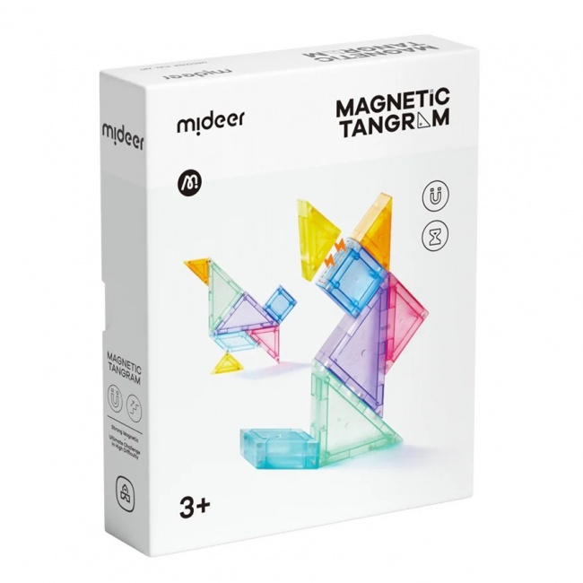 Klocki magnetyczne mideer - Tangram 3D z klepsydrą 7 el.