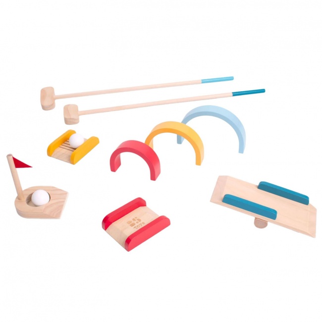 Drewniany zestaw do gry w golfa BS Toys