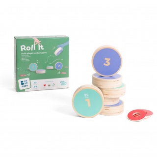 Drewniana gra zręcznościowa BS Toys - Turlaj krążki