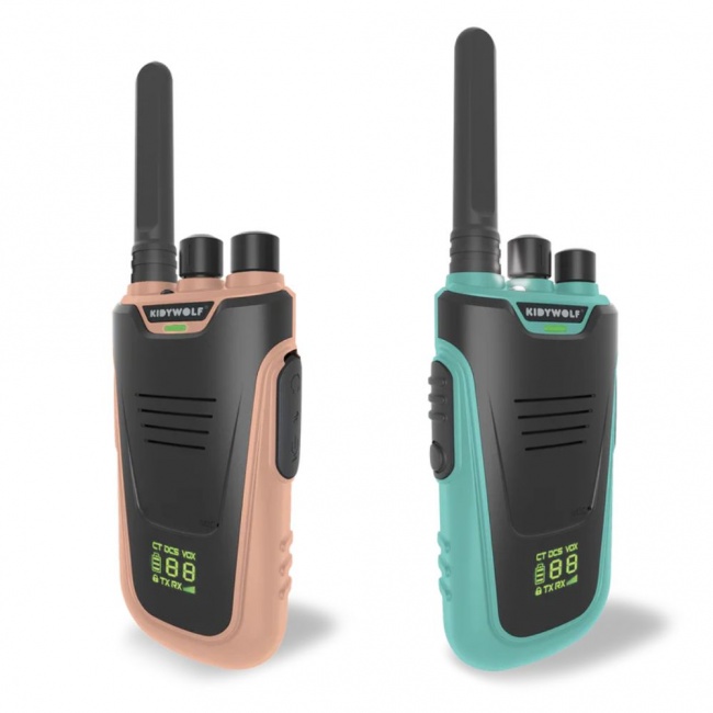 Zestaw krótkofalówek walkie talkie Kidywolf - różowo-niebieskie