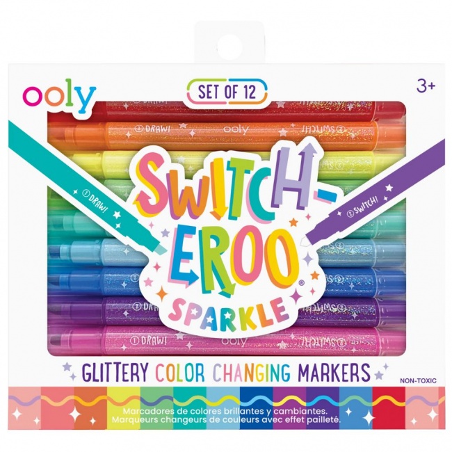 Zmieniające Kolor Flamastry Ooly - Switch-Eroo Brokatowe 12 szt.