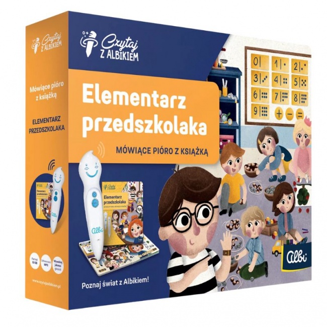 Zestaw Elementarz przedszkolaka Czytaj z Albikiem Albi z piórem