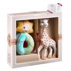 Zestaw upominkowy Żyrafa Sophie la girafe z miękką grzechotką
