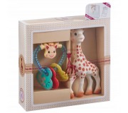 Zestaw upominkowy Żyrafa Sophie la girafe z grzechotką serce