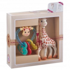 Zestaw upominkowy Żyrafa Sophie la girafe z grzechotką serce