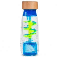 Butelka sensoryczna dwufazowa MOVE SPIRALA Petit Boum - Niebieska