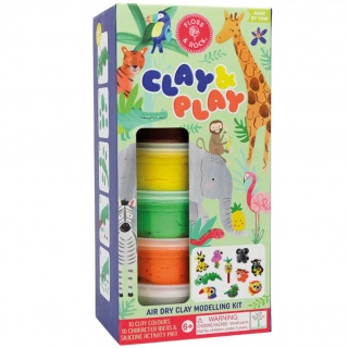 Zestaw z gliną Floss&Rock - Clay&Play Dżungla