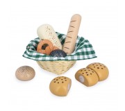 Koszyk z pieczywem z drewna Janod - Shiny Grandma 3+