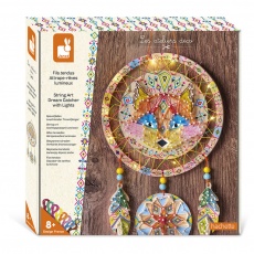 Zestaw kreatywny Przeplatanka 3D String art Janod - Świecący łapacz snów 8+
