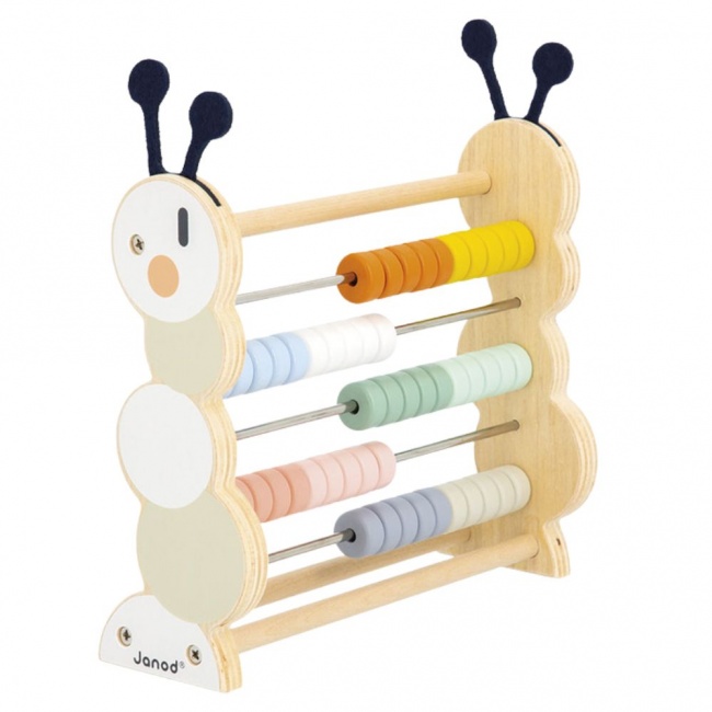 Drewniane liczydło Gąsienica Janod - Sweet Cocoon 18m+