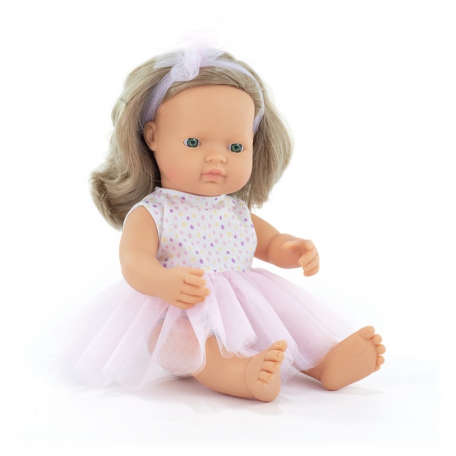 Lalka dziewczynka Miniland My Friends & Me - Europejka Ciemny Blond 38 cm