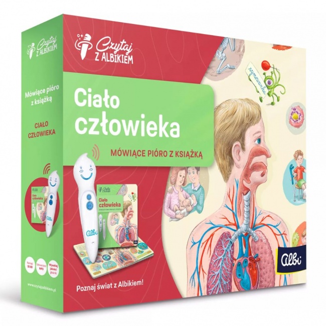 Zestaw Ciało człowieka Czytaj z Albikiem Albi z piórem