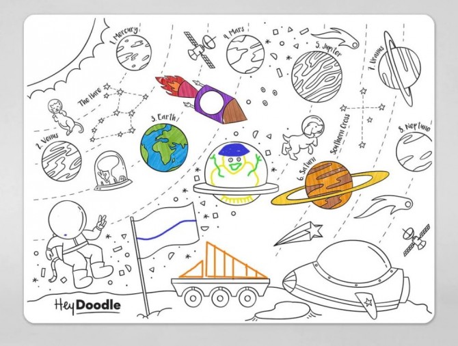Mata, kolorowanka, podkładka silikonowa HeyDoodle