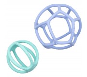 Zestaw sensoryczny piłka i gryzak 2w1 Jellystone - Blue & Mint