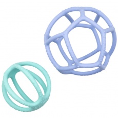 Zestaw sensoryczny piłka i gryzak 2w1 Jellystone - Blue & Mint
