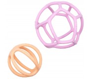 Zestaw sensoryczny piłka i gryzak 2w1 Jellystone - Bubblegum & Peach
