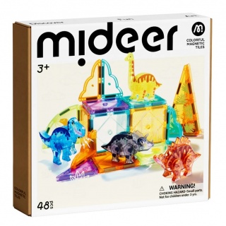 Klocki magnetyczne mideer - Dinozaury 48 el.