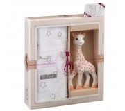 Zestaw upominkowy Żyrafa Sophie la girafe z tetrową pieluszką