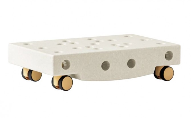 Platforma sensoryczna Scooter Board MODU - Sand Grey/Honey Yellow