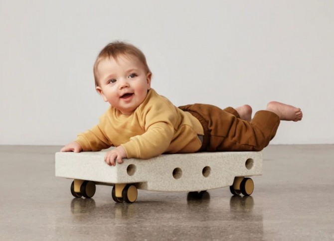 MODU Scooter Board – mobilna platforma sensoryczna do zabawy, bujania i budowania dla maluchów od 3. miesiąca życia