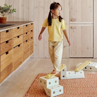 Deska balansująca MODU Beams - Sand Grey/Honey Yellow 2 szt.