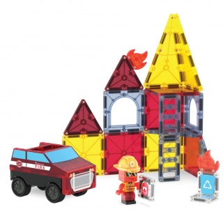 Klocki magnetyczne MAGNA-TILES - Straż Pożarna 27 el.