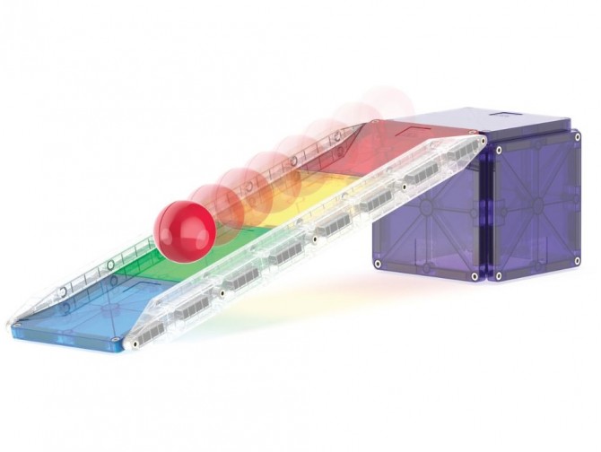 Klocki na magnes do budowania i konstruowania - wielokolorowe Magna-tiles