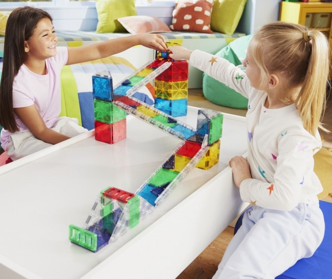 Klocki magnetyczne Magna-tiles do stworzenia kulodromu