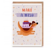 Kartka urodzinowa z pieskiem Cardie - Make a wish