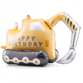 Stojący balon foliowy Party Deco - Koparka 49 x 76,5 cm