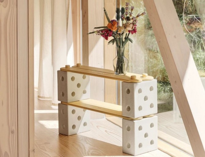 Półka z klocków Modu do pokoju