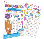 Zmywalne tatuaże i naklejki na paznokcie Ooly - Tęczowe Jednorożce