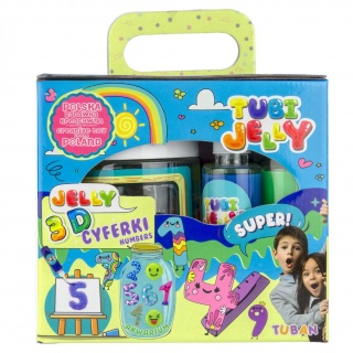 Zestaw Tubi Jelly TUBAN 6 kolorów + małe akwarium - Cyferki