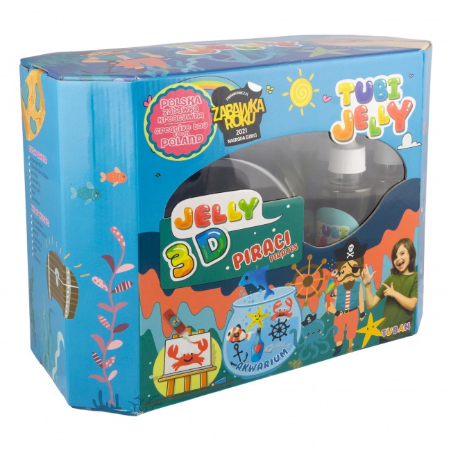 Zestaw Tubi Jelly TUBAN 8 kolorów + małe akwarium - Piraci