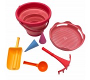 Zestaw zabawek do piaskownicy compacToys - koralowy 7 szt.