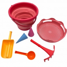 Zestaw zabawek do piaskownicy compacToys - koralowy 7 szt.