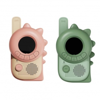 Walkie Talkie dla dzieci The Zoofamily - Dinozaur różowy i zielony