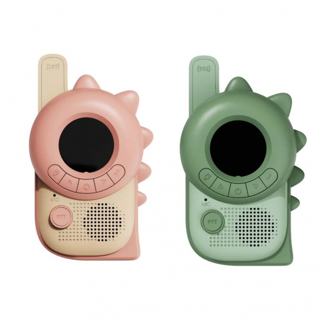 Walkie Talkie dla dzieci The Zoofamily - Dinozaur różowy i zielony