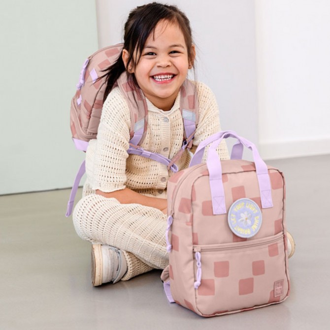 Plecak mini kwadratowy Pattern Party Lassig - Rose