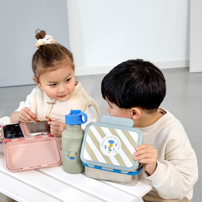 Lunchbox ze stali nierdzewnej Lassig Sunny Explorer - green/blue