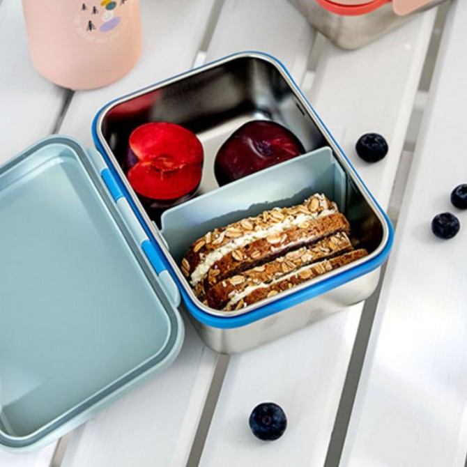 Lunchbox ze stali nierdzewnej Lassig Sunny Explorer - green/blue