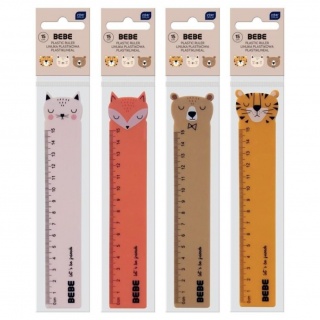 Plastikowa linijka Interdruk - Bebe Friends 15 cm