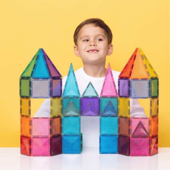 Klocki magnetyczne Connetix - Glitter Castle Pack 48 el.