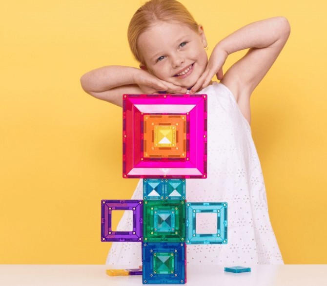 Klocki magnetyczne konstrukcyjne Connetix Bright Portal Pack 48 el.