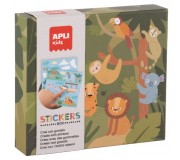 Zestaw z naklejkami Apli Kids - Safari