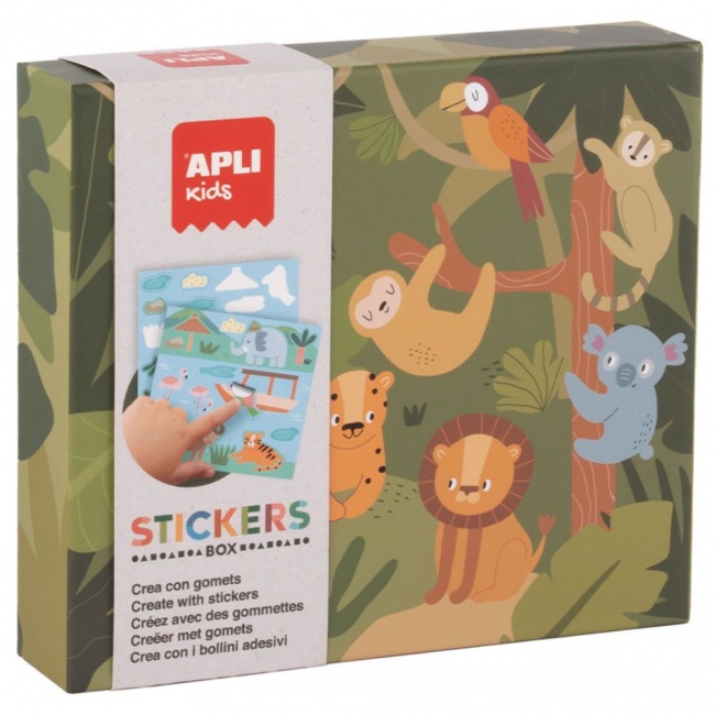 Zestaw z naklejkami Apli Kids - Safari