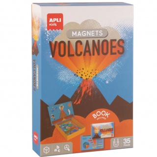 Magnetyczna układanka edukacyjna z książeczką Apli Kids - Wulkan