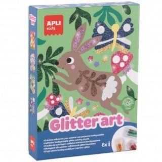 Zestaw artystyczny z BIO brokatem Apli Kids - Brokatowa Sztuka